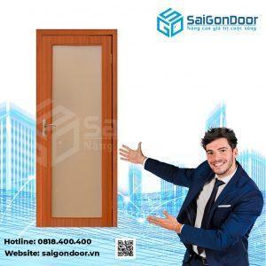 Mẫu cửa nhựa gải gỗ đẹp giá rẻ dùng cho phòng khách sạn
