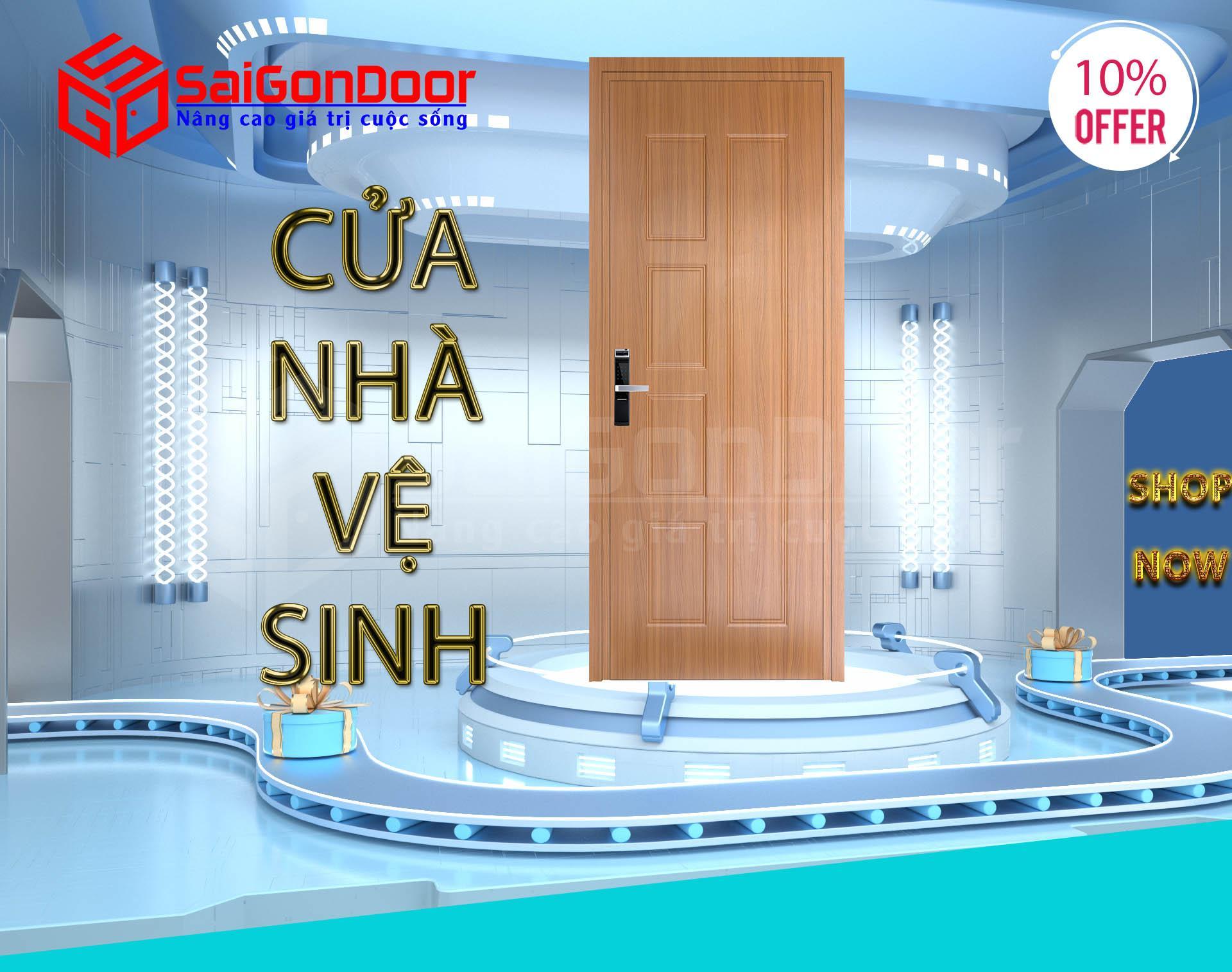 Cửa gỗ nhựa Composite - cửa nhà vệ sinh SaiGonDoor