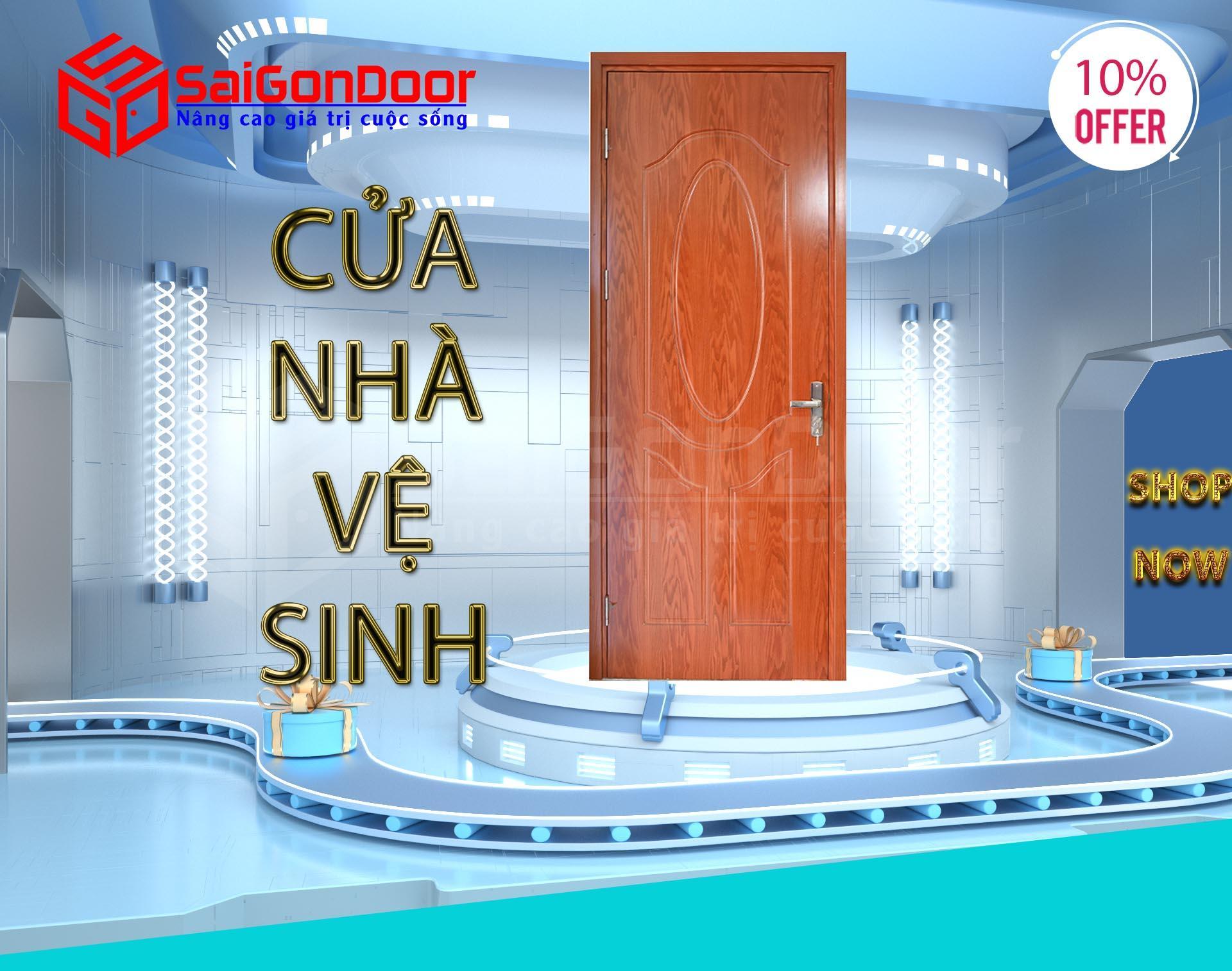 Cửa nhà vệ sinh bằng gỗ cần đẹp tính thẩm mỹ cao phù hợp với bố trí không gian trong nhà