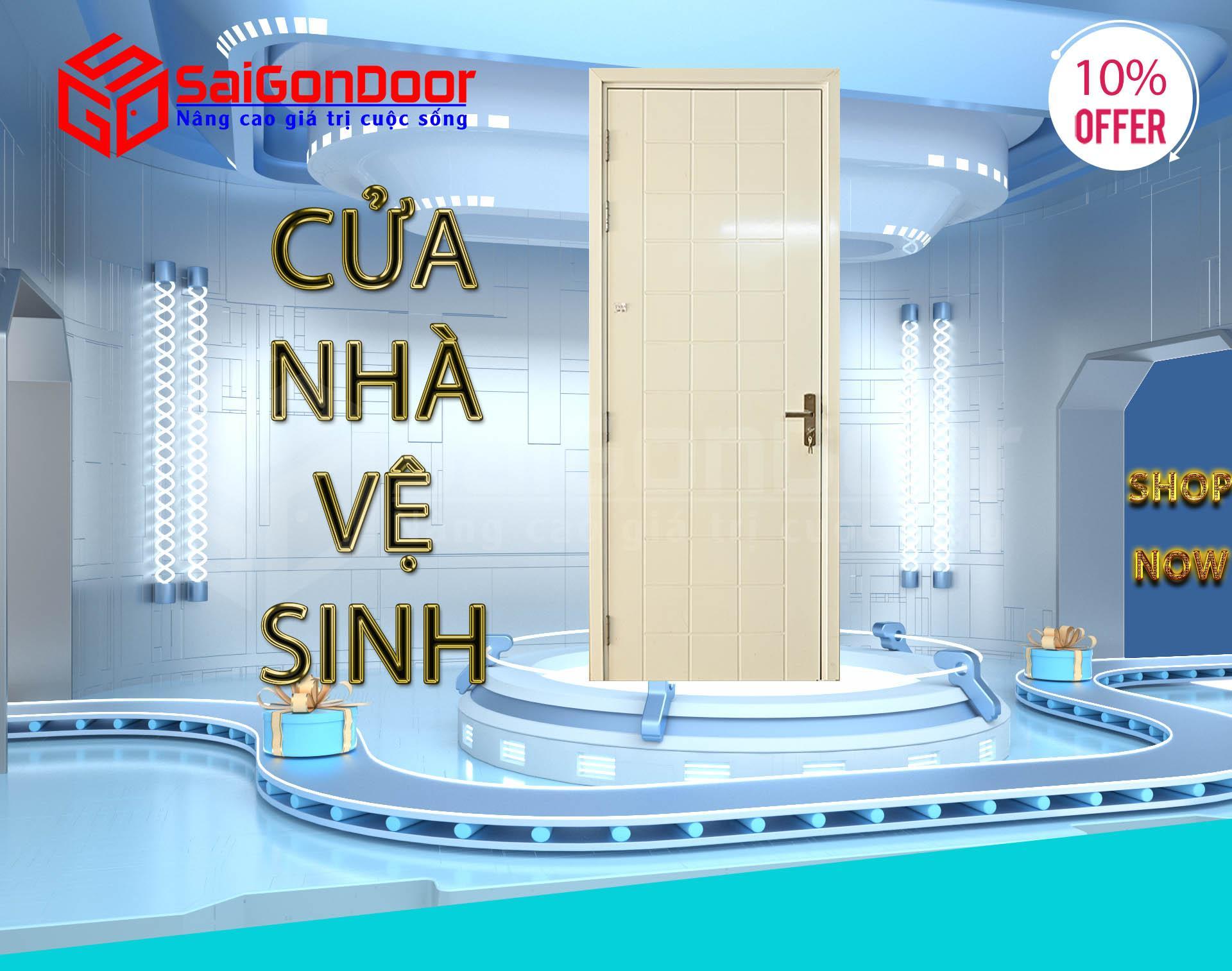 Cửa gỗ nhựa Composite là lựa chọn tốt khi dùng làm cửa nhà vệ sinh