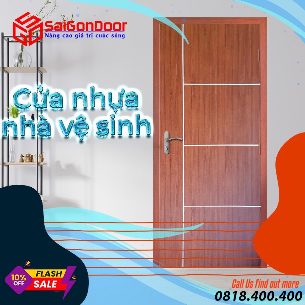 Cửa nhựa giả gỗ nhà vệ sinh SaiGonDoor