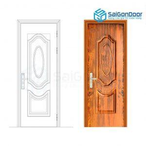 Cửa thép vân gỗ cũng là một lựa chọn họp lsy không chỉ đẹp mà còn rất an toàn với khả năng chống cháy hiệu quả