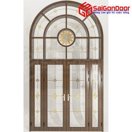 Cửa Nhôm Vân Gỗ SGD-CNVG-12