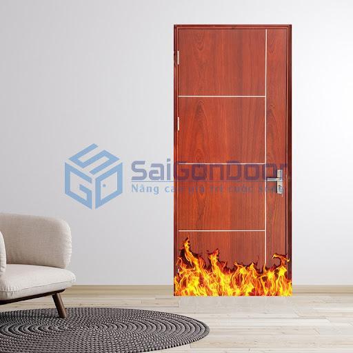 Cửa gỗ chống cháy vân hương Cửa gỗ chống cháy vân hương