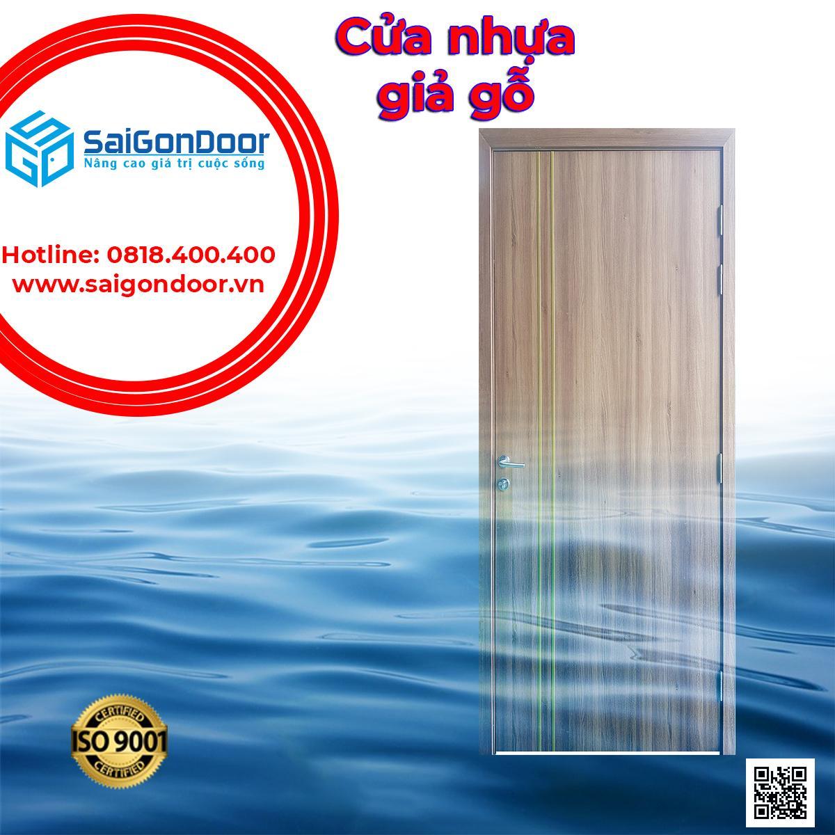 Mẫu cửa nhựa Hàn Quốc giả gỗ SaiGonDoor