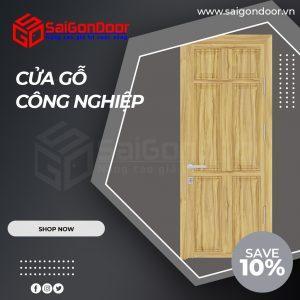 Mẫu cửa gỗ công nghiệp HDF Veneer