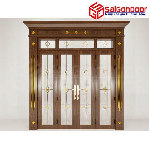 Cửa Nhôm Vân Gỗ SGD-CNVG-37
