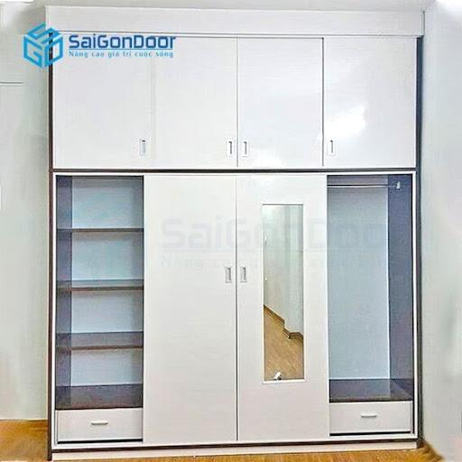 Mẫu tủ quần áo với thiết kế hiện đại, ấn tượng