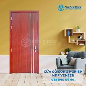 Cửa Gỗ MDF veneer P1R2 xoan dao 2