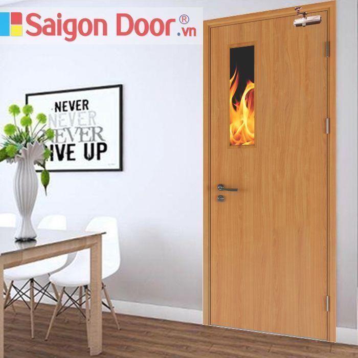 Cửa Gỗ Chống Cháy Mẫu Hiện Đại Cho Văn Phòng - Chung Cư 20 Cửa Gỗ Chống Cháy GCC-P1G1 uy tín chất lượng LH 0933.707.707