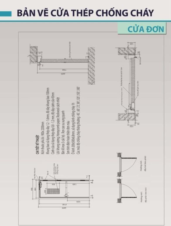 Catalogues Cửa Thép Chống Cháy 1 Cánh Saigondoor 19 Cửa Thép Chống Cháy 1 Cánh chất lượng hàng đầu 0933.707707