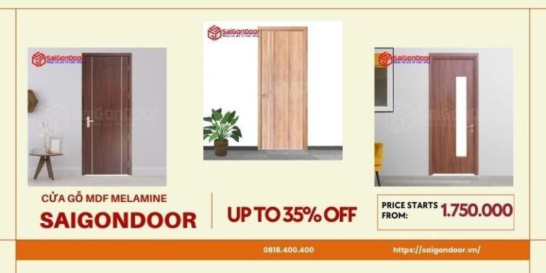 Cửa Gỗ MDF Melamine - Báo Giá 12/2024 Và Địa Chỉ Mua Uy Tín 15 Bảng báo giá cửa gỗ MDF Melamine chất lượng