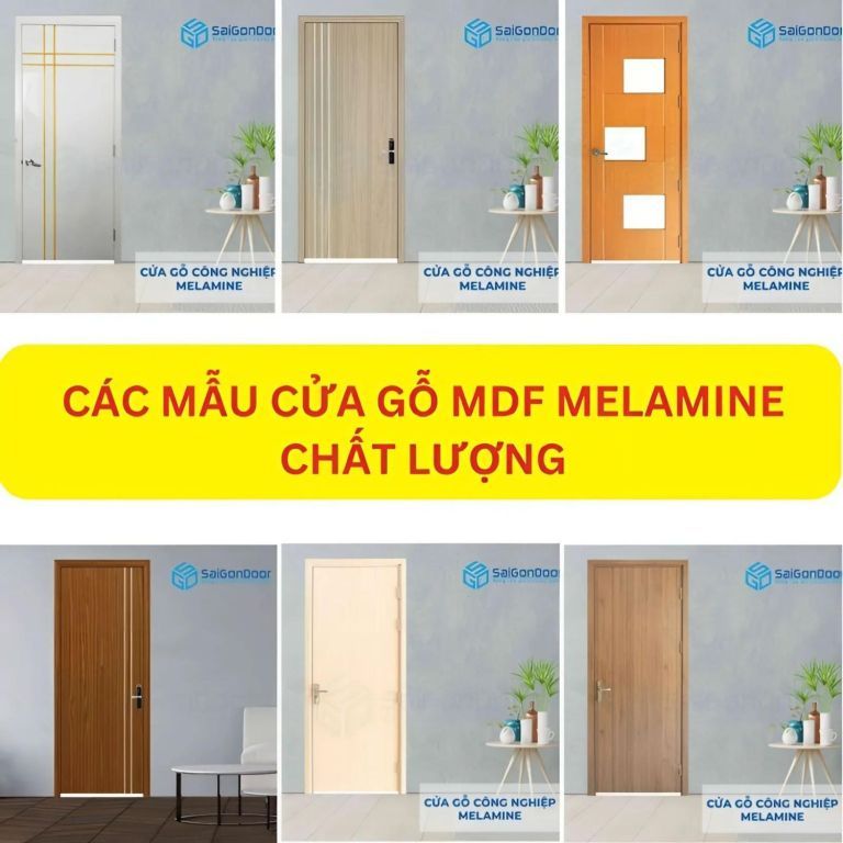 Cửa Gỗ MDF Melamine - Báo Giá 12/2024 Và Địa Chỉ Mua Uy Tín 24 Các mẫu cửa gỗ MDF Melamine chất lượng