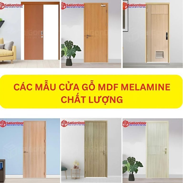 Cửa Gỗ MDF Melamine - Báo Giá 12/2024 Và Địa Chỉ Mua Uy Tín 23 Các mẫu cửa gỗ MDF Melamine chất lượng