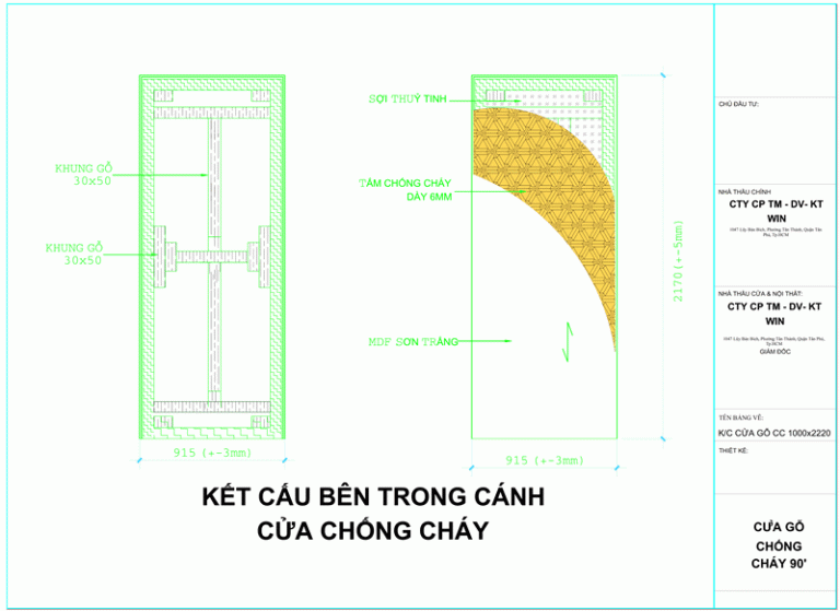 BẢN VẼ CỬA GỖ CHỐNG CHÁY 15 bản vẽ cửa gỗ chống cháy