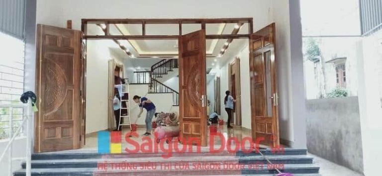 Thực tế quy trình thi công cửa gỗ tự nhiên hiện đại tại Sài Gòn Door 10 thi công cửa gỗ tự nhiên hiện đại