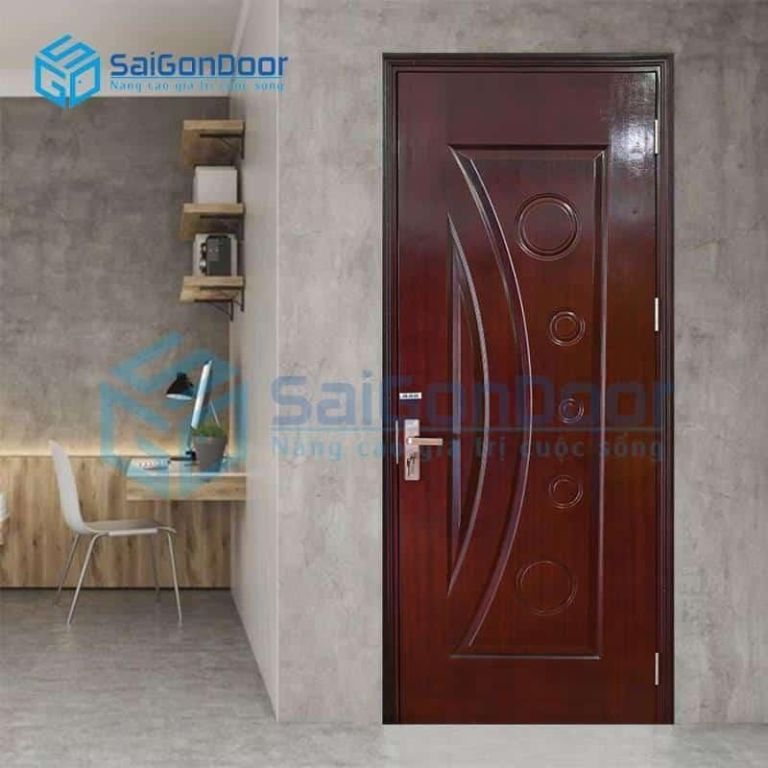 Cửa Gỗ HDF Veneer V1K-SAPELE 4 HDF.V1K SAPELE 1