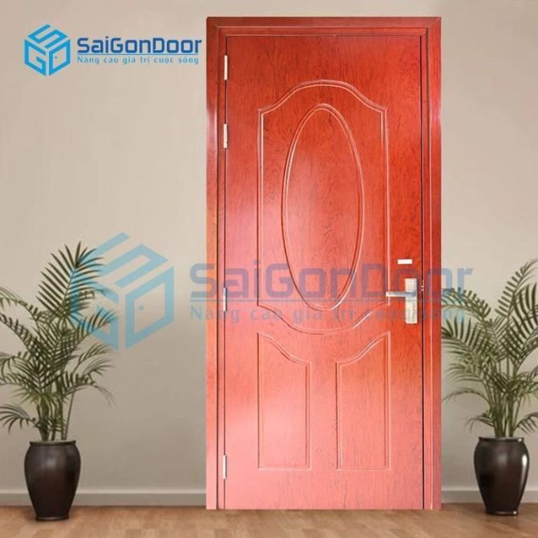 Cửa Gỗ HDF Veneer V3A-Sapele 4 HDF.V3A Sapele 1
