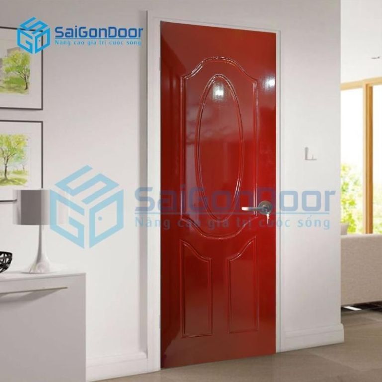 Cửa Gỗ HDF Veneer V3A-Sapele. 4 HDF.V3A Sapele. 1