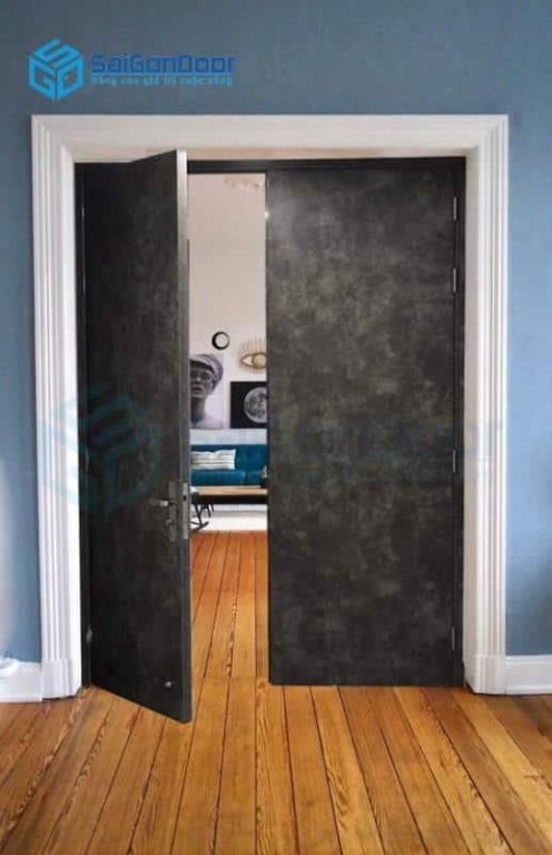 Cửa gỗ công nghiệp MDF Melamine vân đá