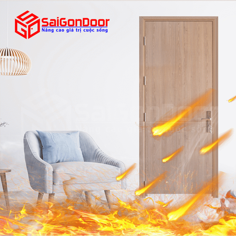 Cửa Gỗ Chống Cháy Đạt Tiêu Chuẩn Kiểm Định Cho Cửa Đi Phòng Khách Sạn 6 Cửa gỗ chống cháy SaiGonDoor