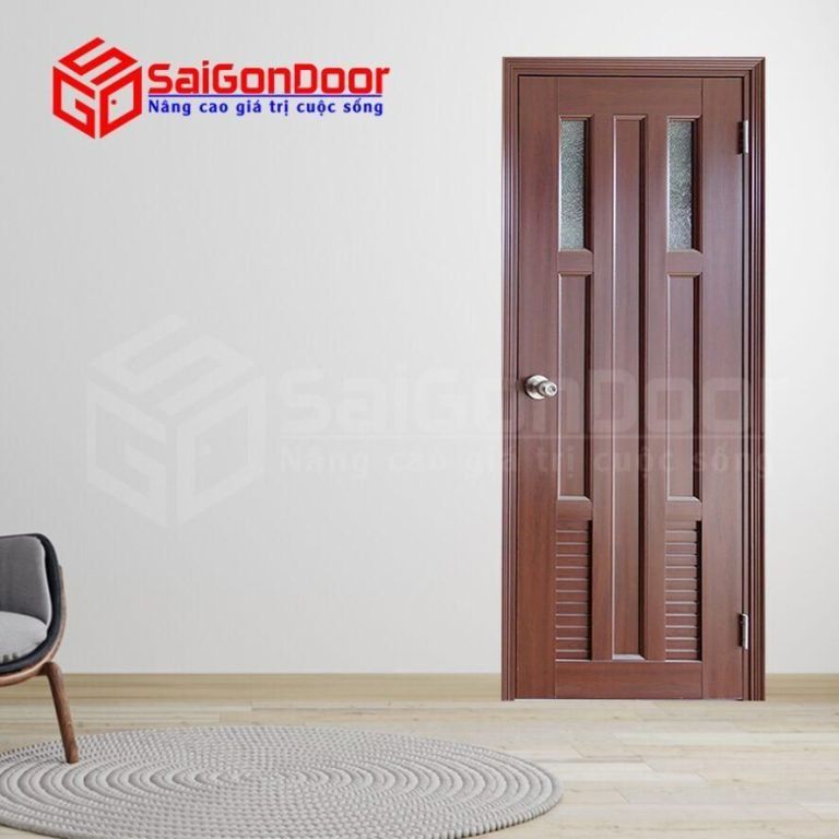 Cửa nhựa gỗ ghép thanh cao cấp NG-C23 17 Cửa nhựa gỗ ghép thanh cao cấp NG-C23
