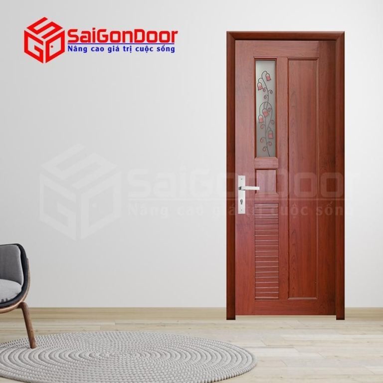 Cửa nhựa gỗ ghép thanh cao cấp NG-B25 5 Cửa nhựa gỗ ghép thanh cao cấp NG-B25