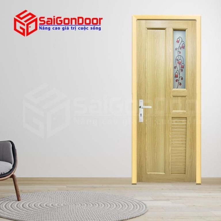 Cửa nhựa gỗ ghép thanh cao cấp NG-B30 5 Cửa nhựa gỗ ghép thanh cao cấp NG-B30