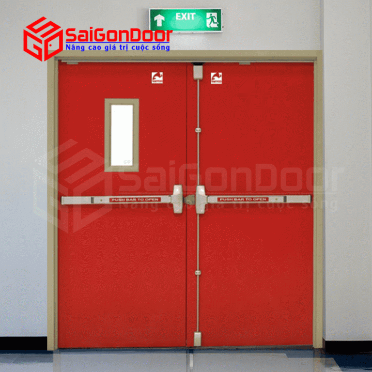 Cửa thép đôi chống cháy 15 Cửa thép chống cháy đôi
