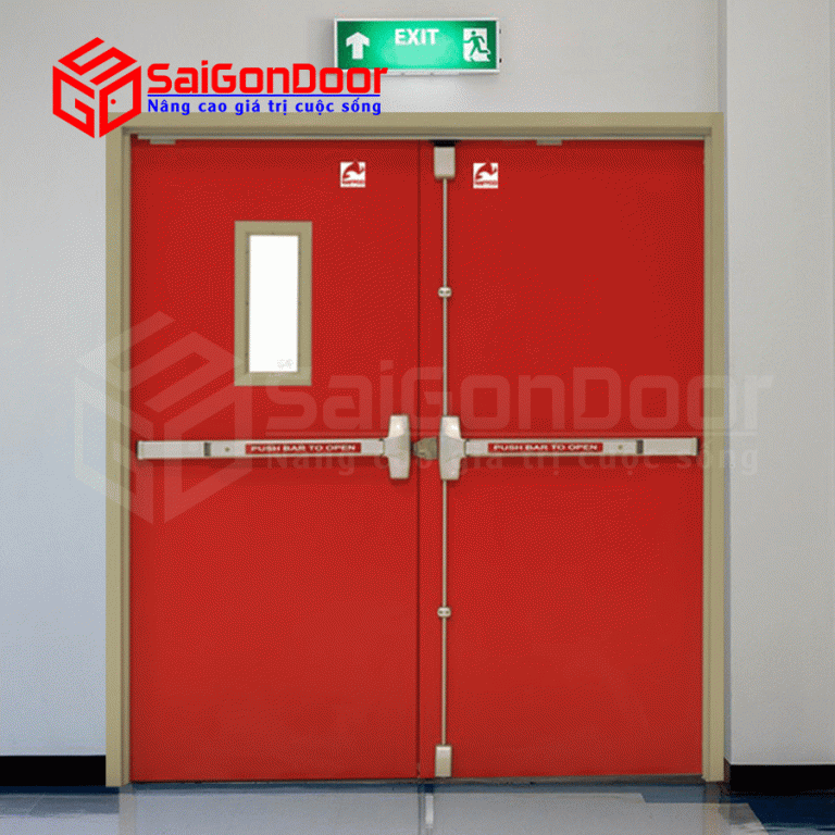Cửa thép đôi chống cháy 4 Cửa thép đôi chống cháy