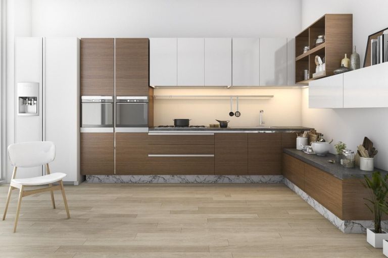 XU HƯỚNG SỬ DỤNG ĐỒ GỖ TRONG THIẾT KẾ NỘI THẤT NĂM 2021 15 3d rendering wood loft kitchen with bar living zone