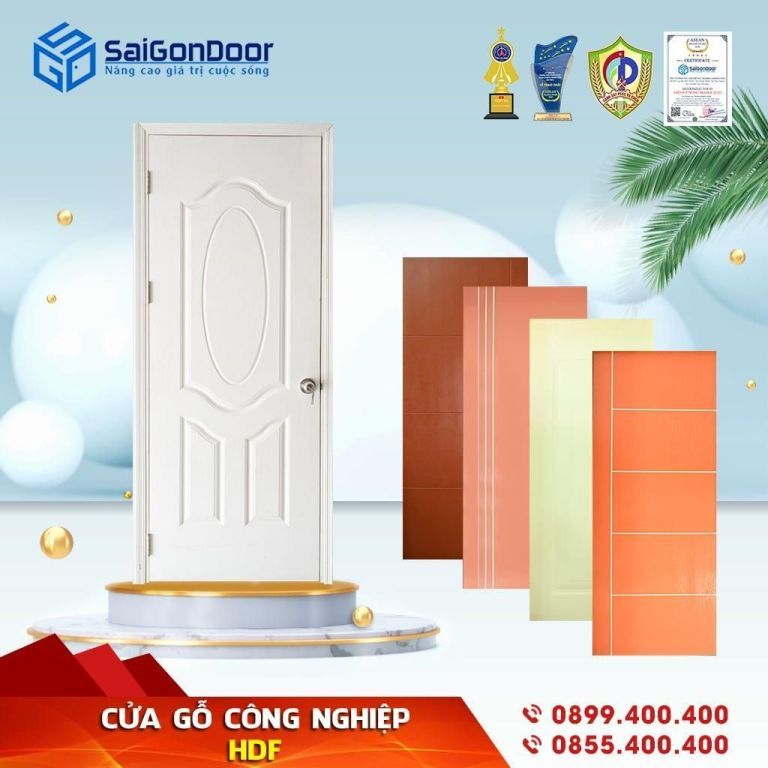 Báo giá cửa gỗ phòng ngủ HDF sơn đơn màu Báo giá cửa gỗ phòng ngủ HDF sơn đơn màu