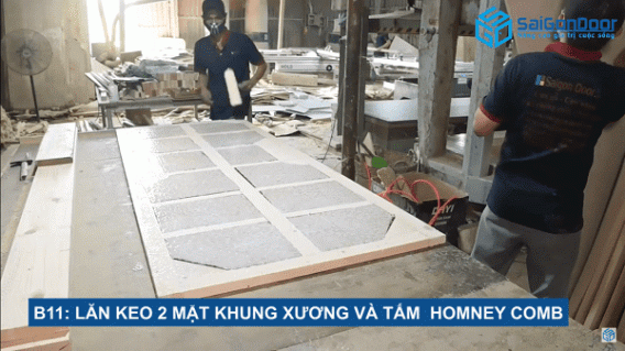 Lăn keo tấm Homney Comb và khung xương Lăn keo tấm Homney Comb và khung xương