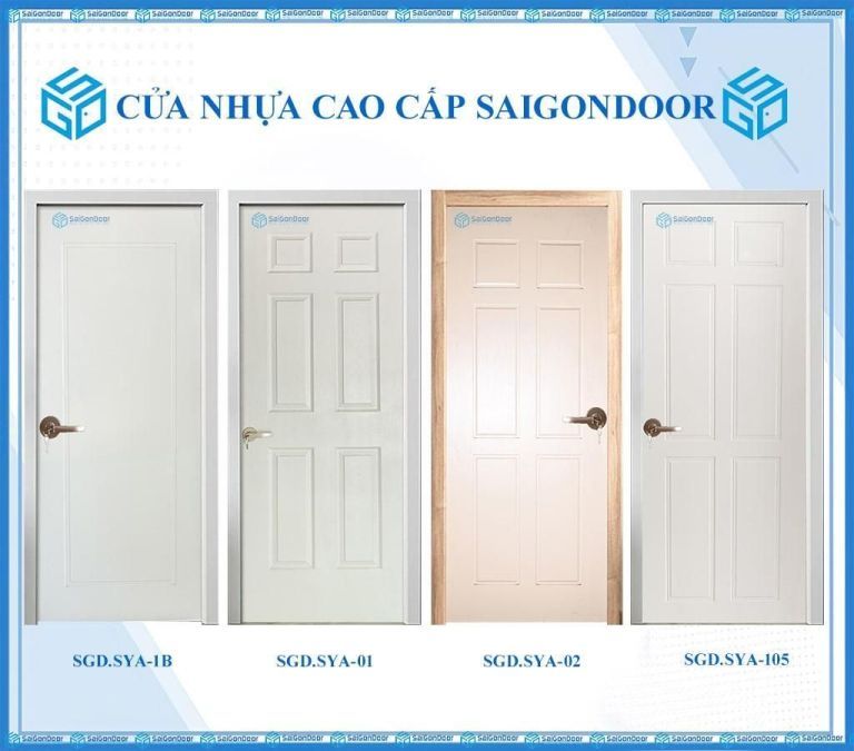Cửa nhựa cao cấp với nhiều màu sắc sang trọng