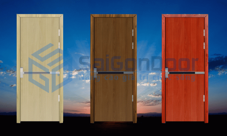 Một số mẫu mã cửa gỗ chống cháy tại SAIGONDOOR 3