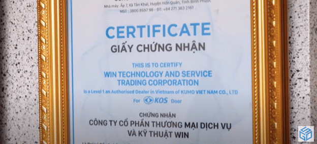 Các chứng nhận của thương hiệu Sài Gòn Door Các chứng nhận của thương hiệu Sài Gòn Door