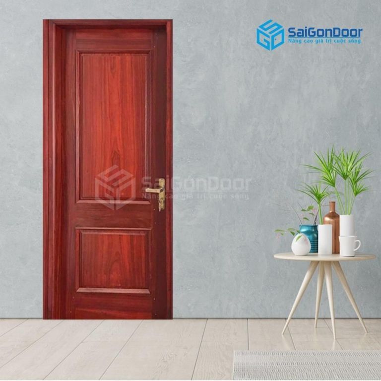 CỬA GỖ TỰ NHIÊN SỰ PHA TRỘN GIỮA CỔ ĐIỂN XEN LẪN HIỆN ĐẠI 13 Cửa gỗ tự nhiên đơn giản cho phòng khách