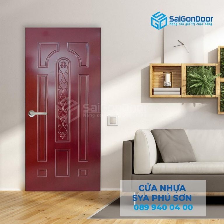 Cửa nhựa gỗ composite phủ sơn Cửa nhựa gỗ composite phủ sơn