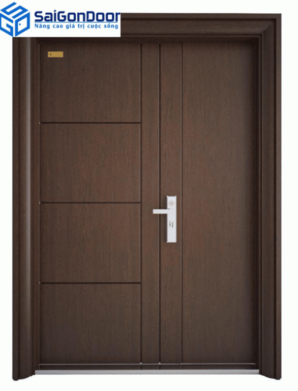 Cửa thép vân gỗ chống cháy cho các căn hộ chung cư Cửa thép vân gỗ chống cháy cho các căn hộ chung cư