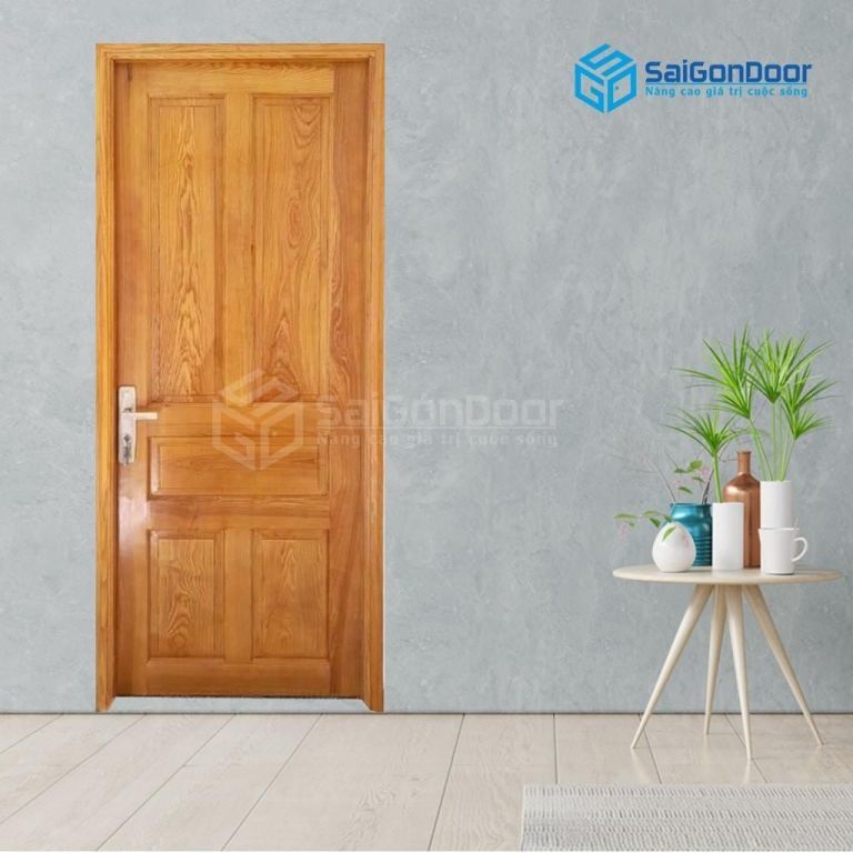CỬA GỖ TỰ NHIÊN SỰ PHA TRỘN GIỮA CỔ ĐIỂN XEN LẪN HIỆN ĐẠI 17 Cửa gỗ phòng vệ sinh chống nước sáng hiện đại và trẻ trung