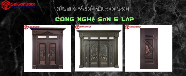 Cửa thép vân gỗ 5D classic sang trọng & đẳng cấp Cửa thép vân gỗ 5D classic sang trọng & đẳng cấp