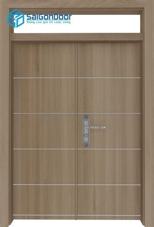 CỬA GỖ CÔNG NGHIỆP MDF LAMINATE 2P1R10s FIX 12 Cửa gỗ công nghiệp MDF Laminate 2P1R10s FIX