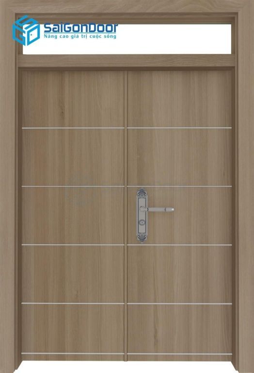 CỬA GỖ CÔNG NGHIỆP MDF LAMINATE 2P1R10s FIX 8 Cửa gỗ công nghiệp MDF Laminate 2P1R10s FIX