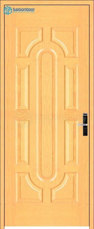 Cửa Gỗ Công Nghiệp HDF Veneer 019 soi 9 Cửa gỗ công nghiệp HDF Veneer 019 soi