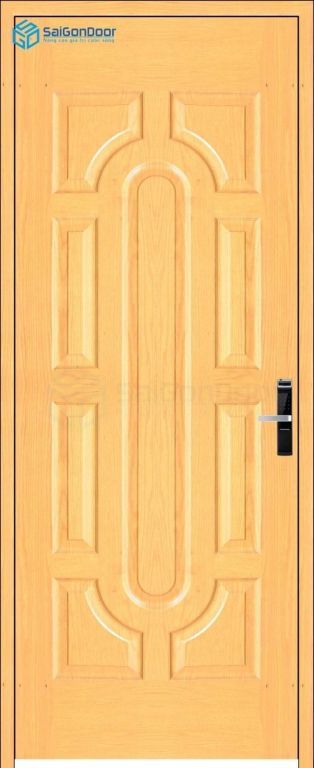 Cửa Gỗ Công Nghiệp HDF Veneer 019 soi 7 Cửa gỗ công nghiệp HDF Veneer 019 soi