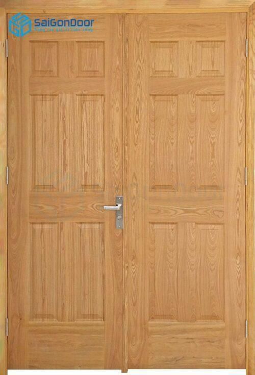 Cửa Gỗ Công Nghiệp HDF Veneer 12A soi 2 canh 9 Cửa gỗ công nghiệp HDF Veneer 12A soi 2 canh