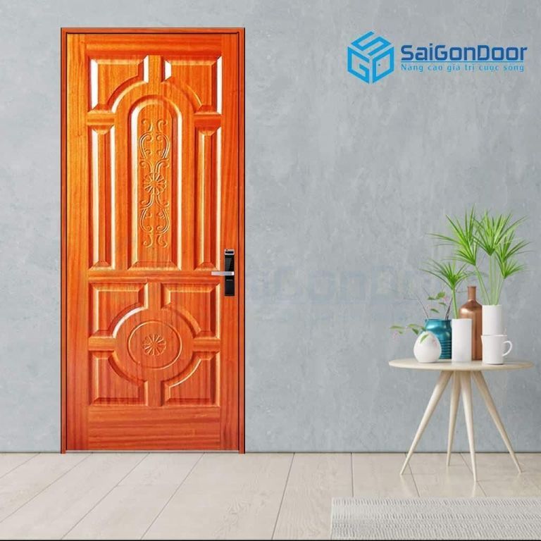 Cửa Gỗ Công Nghiệp HDF Veneer 18-Xoan dao 5 Cửa gỗ công nghiệp HDF Veneer 18-Xoan dao