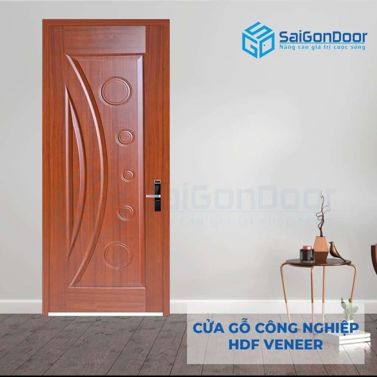 Cửa Gỗ Công Nghiệp HDF Veneer 1K sapele 5 Cửa gỗ công nghiệp HDF Veneer 1K sapele