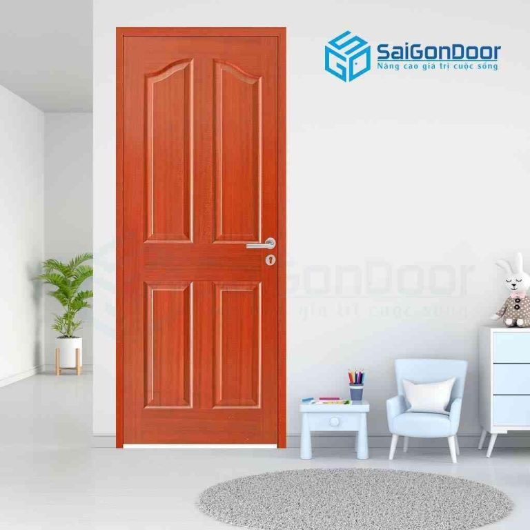 Cửa Gỗ Công Nghiệp HDF Veneer 4A-xoan dao 5 Cửa gỗ công nghiệp HDF Veneer 4A-xoan dao