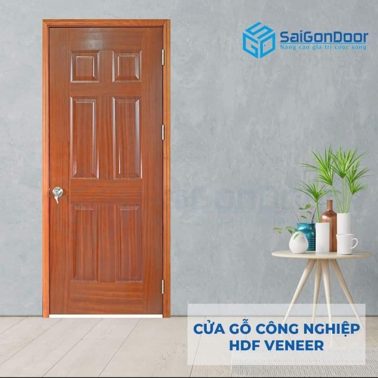 Cửa Gỗ Công Nghiệp HDF Veneer 6A-xoan dao 5 Cửa gỗ công nghiệp HDF Veneer 6A-xoan dao